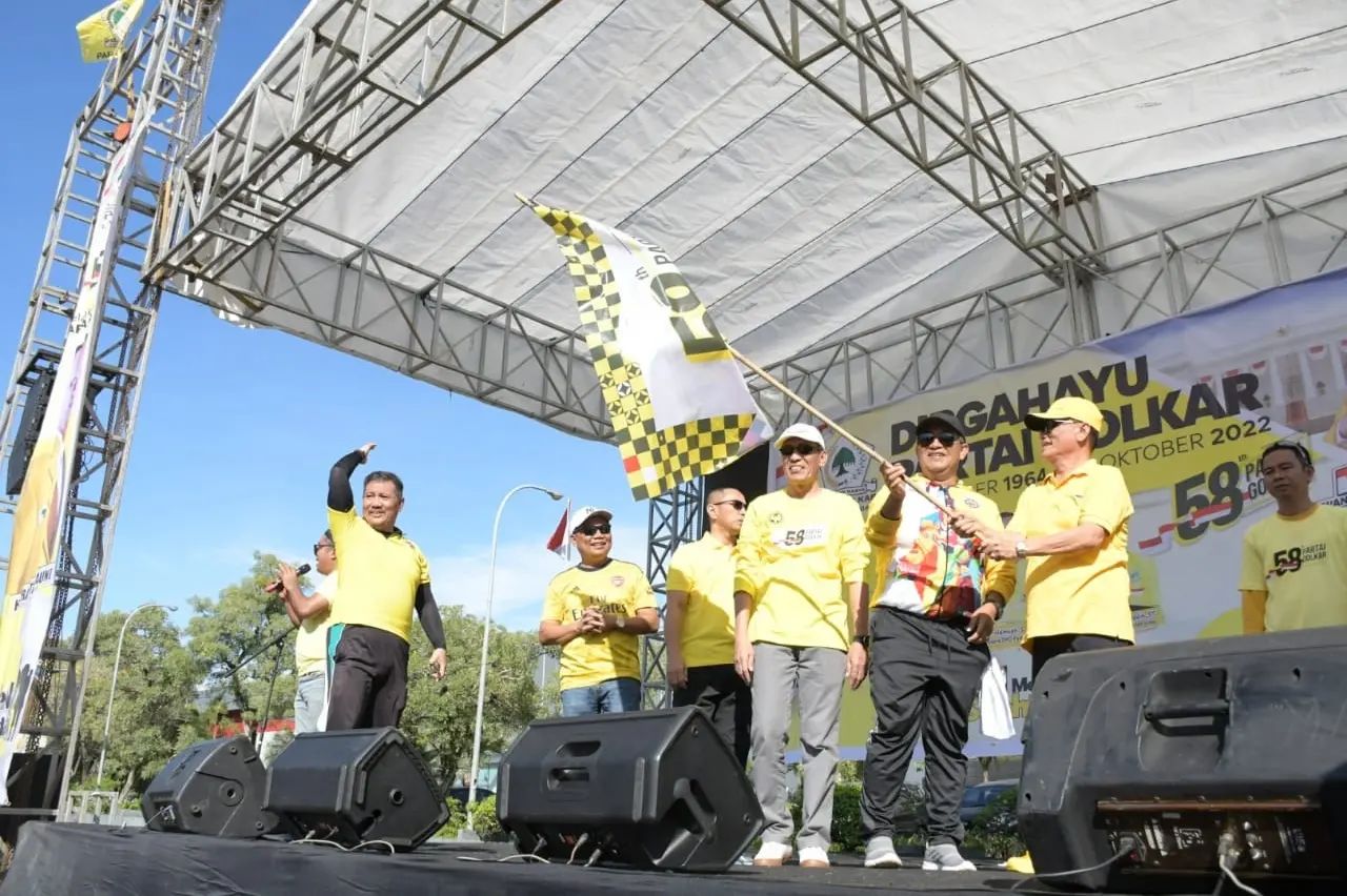 Wakil Ketua DPRD Sulbar Dampingi Pj Gubernur pada Acara Jalan Sehat Partai Golkar